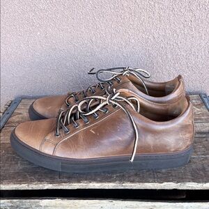 Thursday lace flats brown leather dress shoes